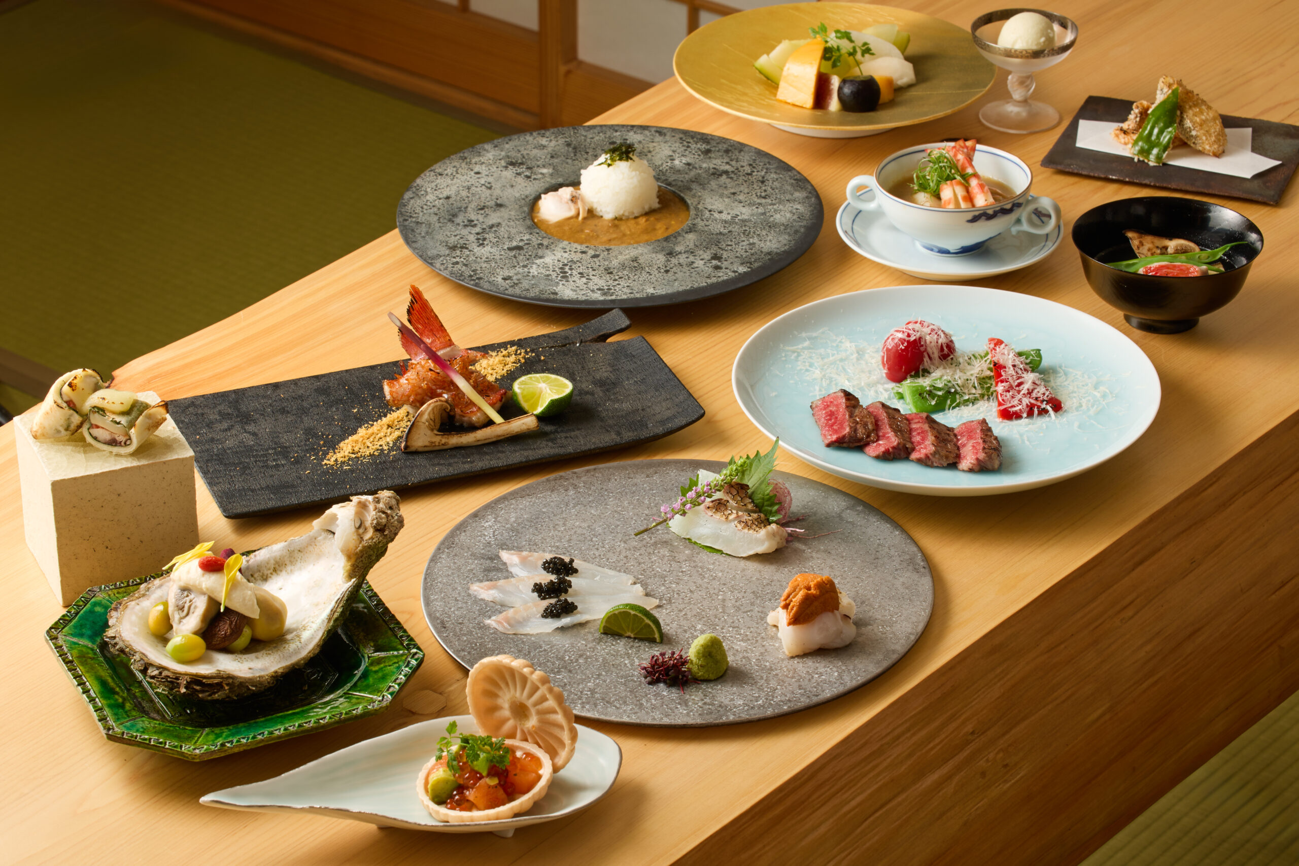 【水円 suien】カウンター割烹「割烹むげん」プラン　夕食18：30一斉スタート